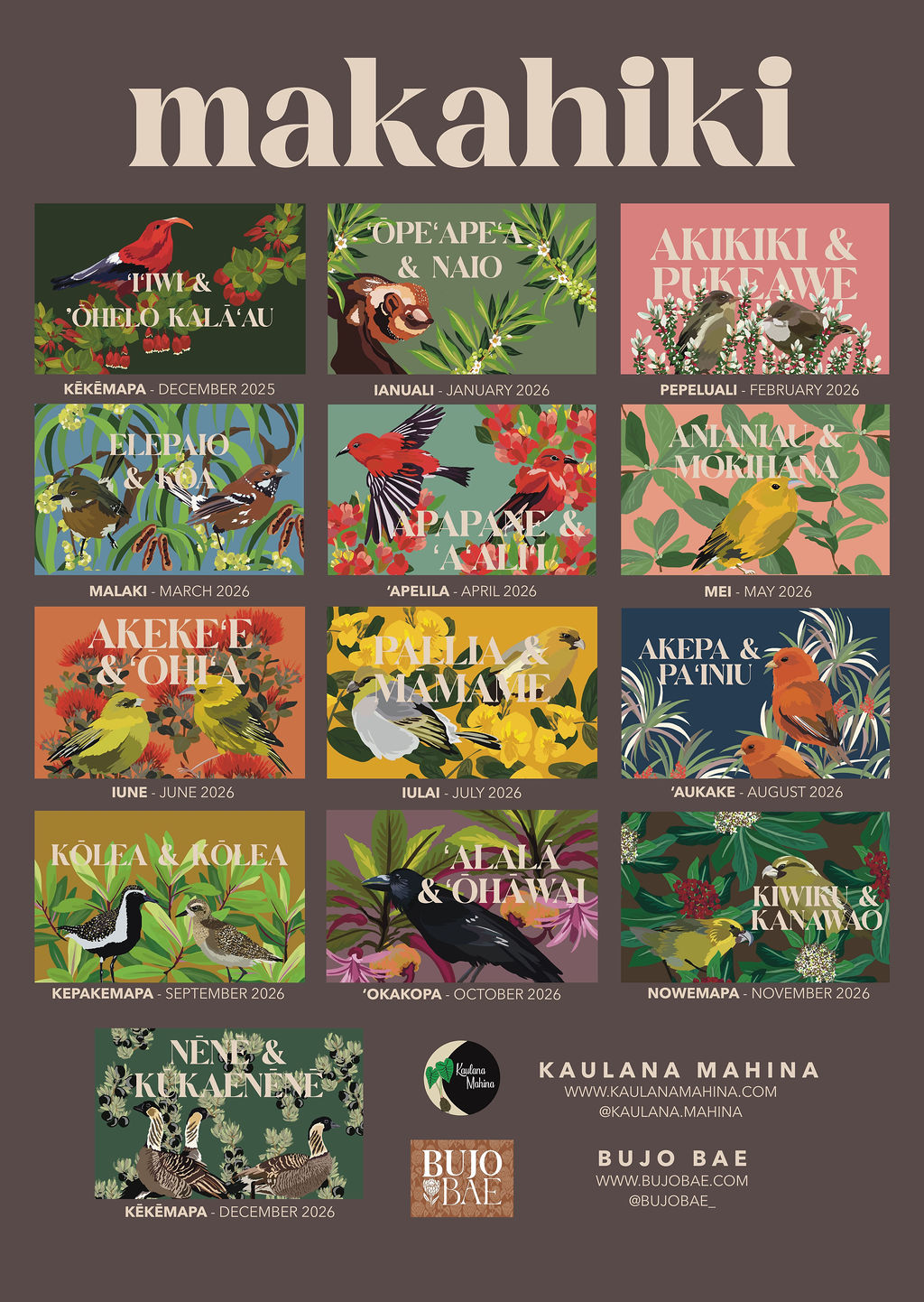 Makahiki Wall Calendar (Bundle for Businesses)